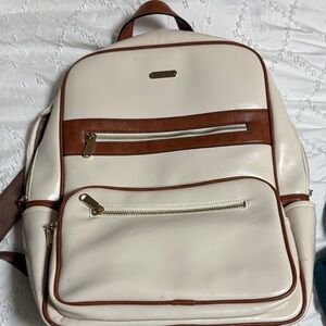 Stylish Cream and Brown Backpack